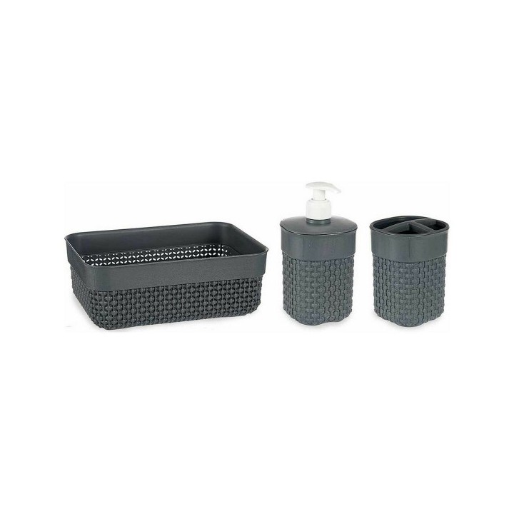 Ensemble de Bain Berilo Anthracite Plastique