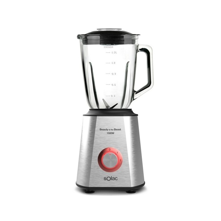 Bol mixeur Solac BV5728 Rouge Transparent Argenté 1500 W 1,5 L