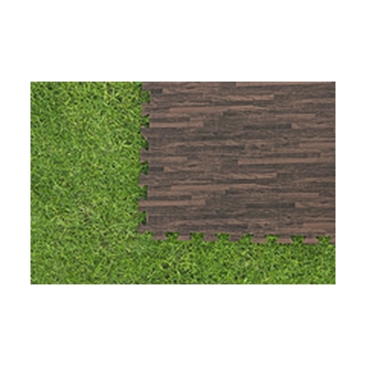 Bestway Sol de Piscine en Mousse Style Bois Rétractable 12 Pièces 50x50 cm Jardin 58712