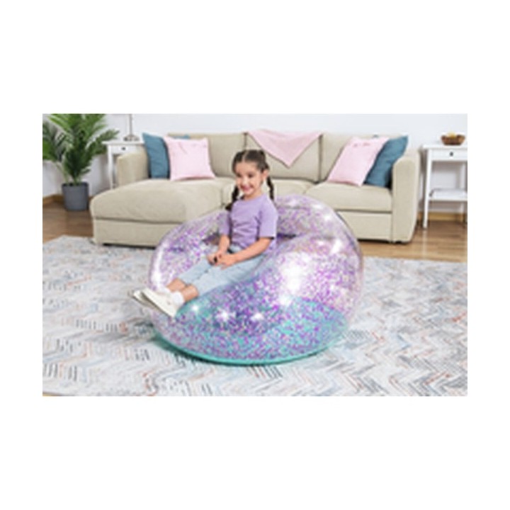 Bestway Fauteuil Gonflable Géant Paillettes 114x112x66 cm +6 Ans Intérieur et Jardin 75115