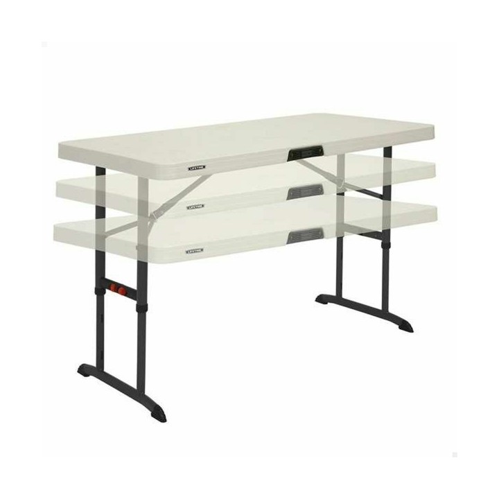 Table Piable Lifetime Lifetime 122 x 86 x 61 cm Crème Acier Plastique