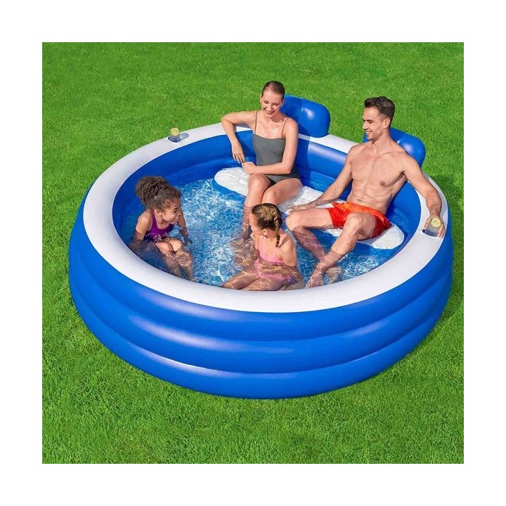 Bestway Piscine Gonflable Familiale 231x219x79 +6 Ans Jardin 54422