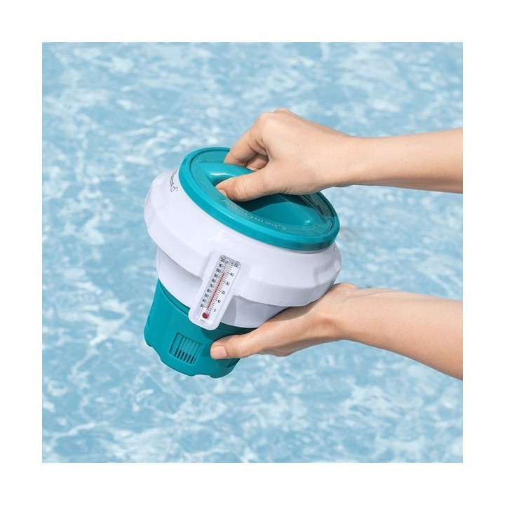 Distributeur de Chlore Bestway 11 x 11 x 16 cm Thermomètre Grand