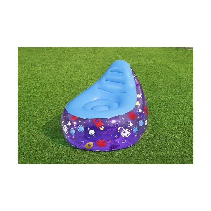 Bestway Fauteuil Gonflable avec Lumières Led Spatiales 72x72x64 cm +3 Ans Intérieur et Jardin 75122