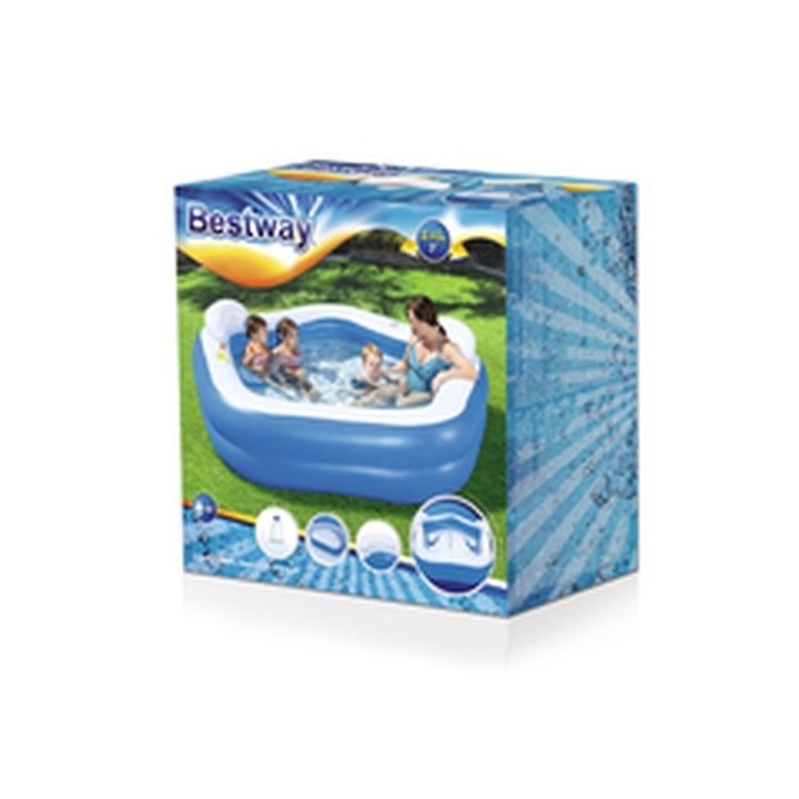 Bestway Piscine Gonflable 2 Chambres Family 213x206x69 cm +6 Ans Jardin 54153
