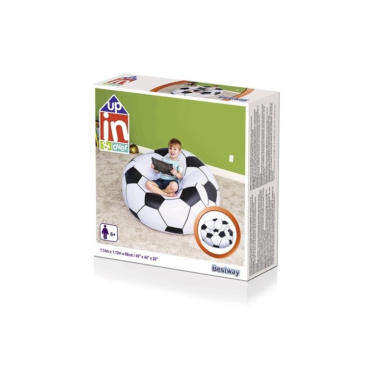 Bestway Fauteuil Géant Football 114x112x66 cm +6 Ans Intérieur et Jardin 75010