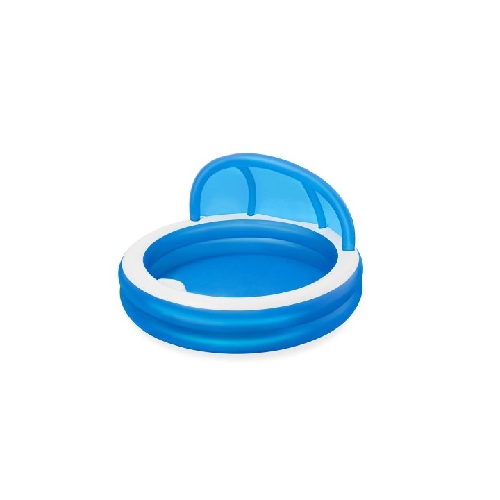 Bestway Piscine Gonflable 2 Chambres Parasol 241x241x140 cm +6 Ans Jardin 54337