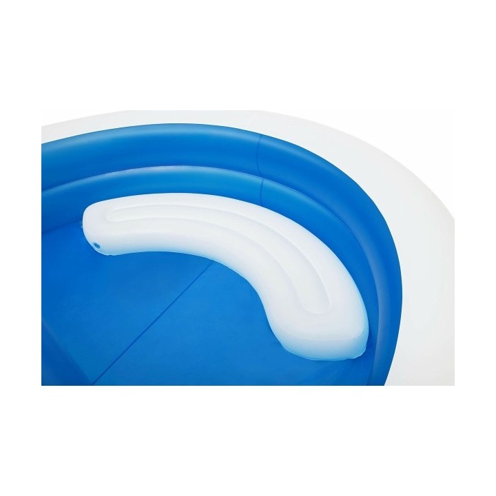 Bestway Piscine Gonflable 2 Chambres Parasol 241x241x140 cm +6 Ans Jardin 54337