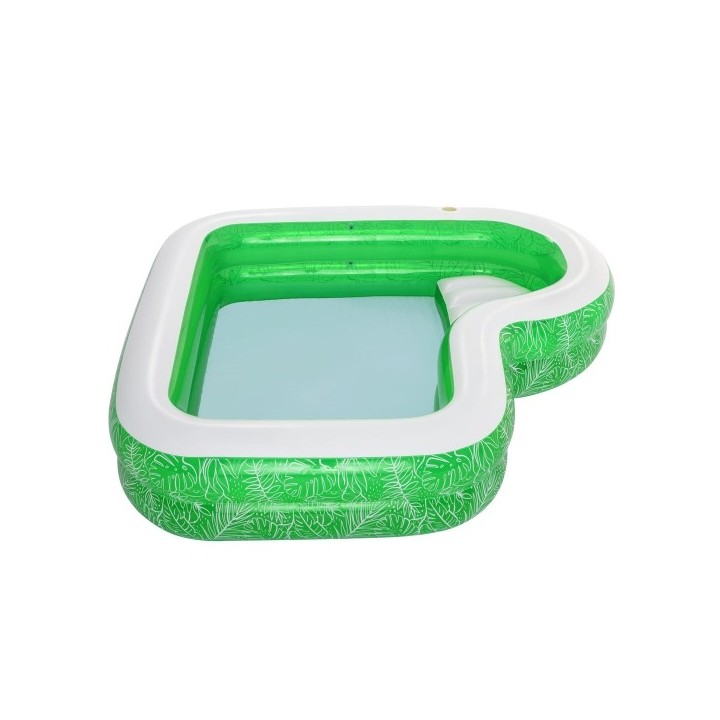 Bestway Piscine Gonflable 2 Chambres Tropicale 231x231x51 cm +6 ans Jardin 54336