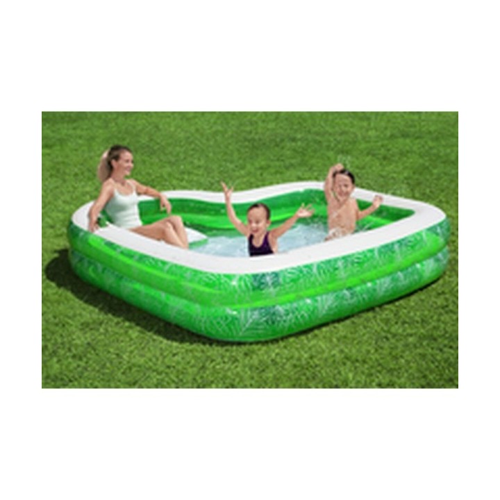 Bestway Piscine Gonflable 2 Chambres Tropicale 231x231x51 cm +6 ans Jardin 54336