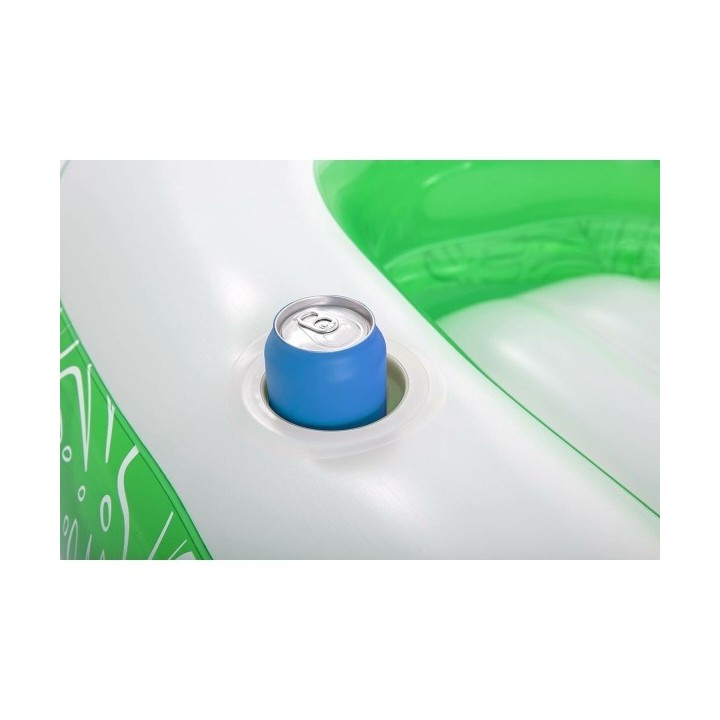 Bestway Piscine Gonflable 2 Chambres Tropicale 231x231x51 cm +6 ans Jardin 54336