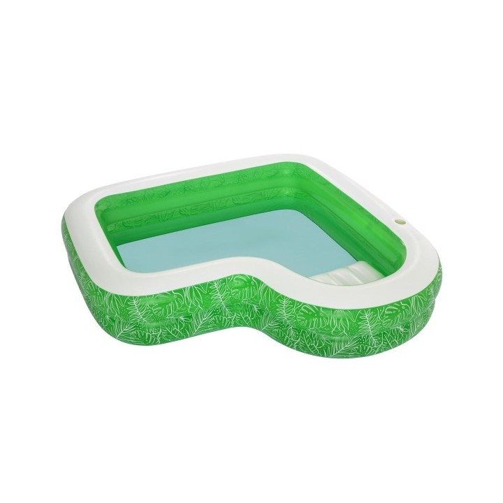 Bestway Piscine Gonflable 2 Chambres Tropicale 231x231x51 cm +6 ans Jardin 54336
