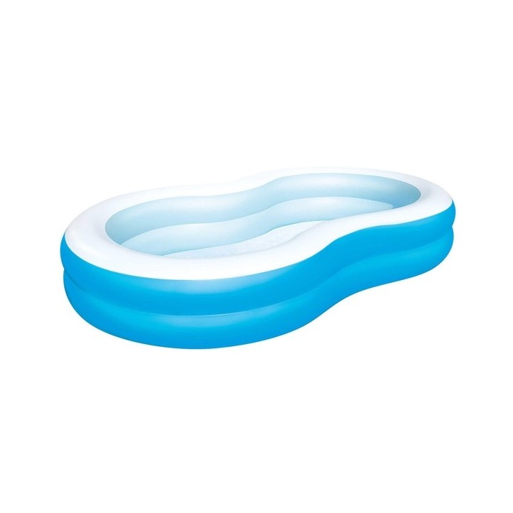 Bestway Piscine Gonflable 2 Chambres Grand Lac 262x157x46 cm +3 Ans Jardin 54117