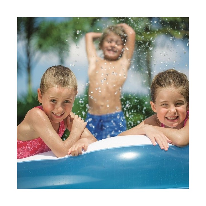 Bestway Piscine Gonflable 2 Chambres Rectangulaire 305x183x46 cm +3 Ans Jardin 54150