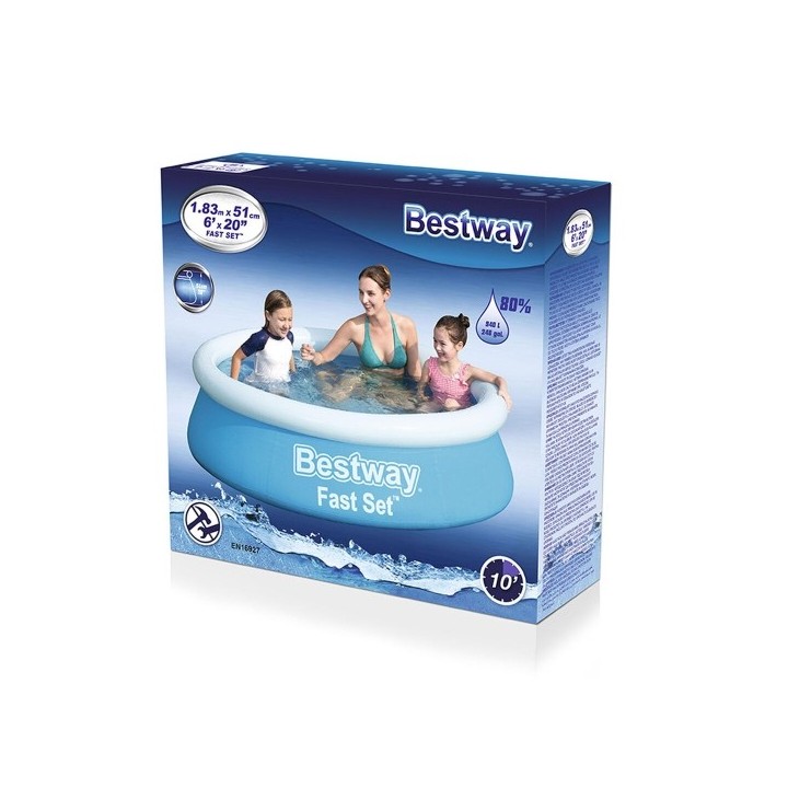 Bestway Piscine Gonflable Adulte Anneau 183x51 cm Jardin 57392