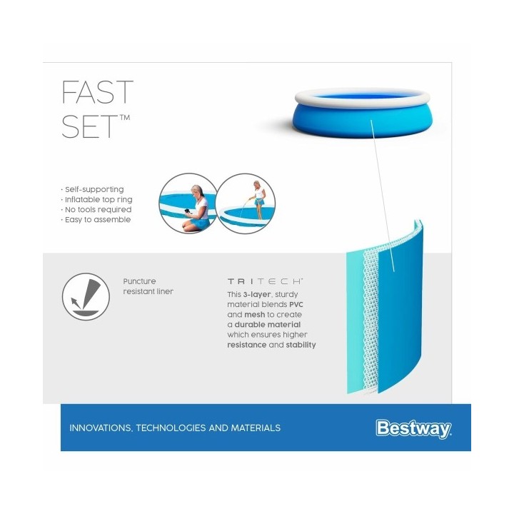 Bestway Piscine Gonflable Adulte Anneau 183x51 cm Jardin 57392