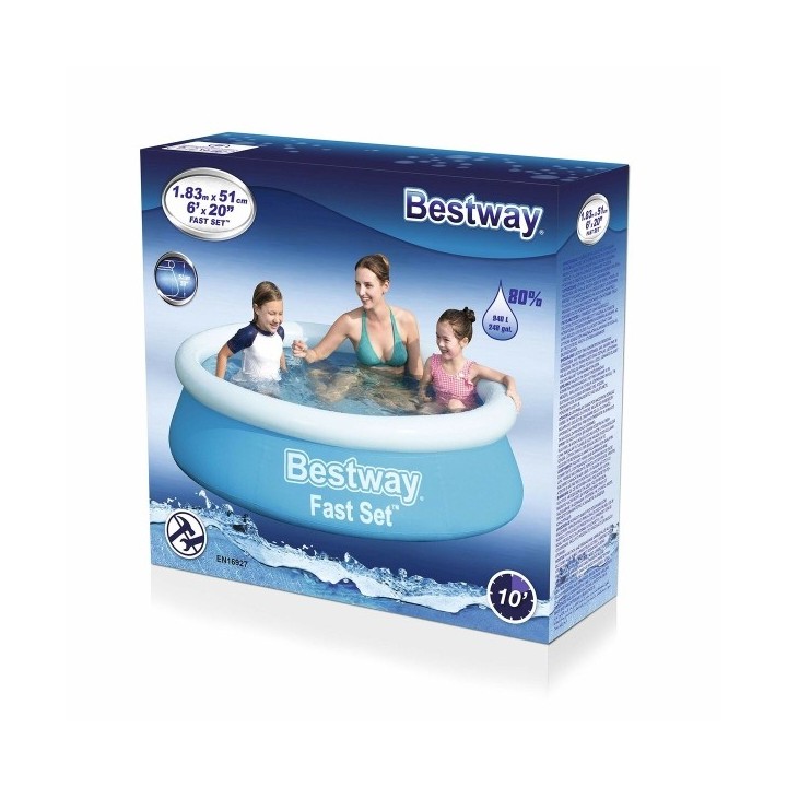 Bestway Piscine Gonflable Adulte Anneau 183x51 cm Jardin 57392