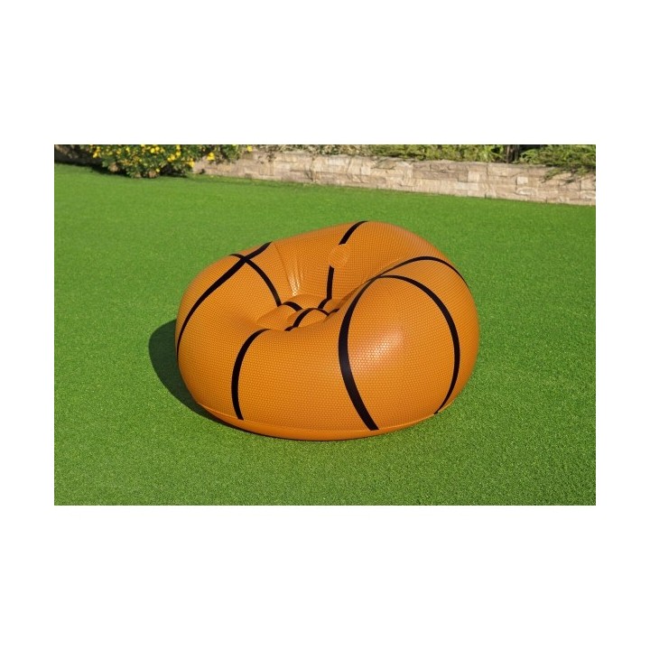 Bestway Fauteuil Gonflable Géant Basketball 114x112x66 cm +6 Ans Intérieur et Jardin 75103