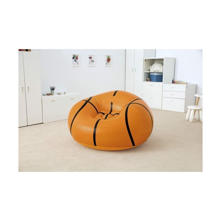 Bestway Fauteuil Gonflable Géant Basketball 114x112x66 cm +6 Ans Intérieur et Jardin 75103