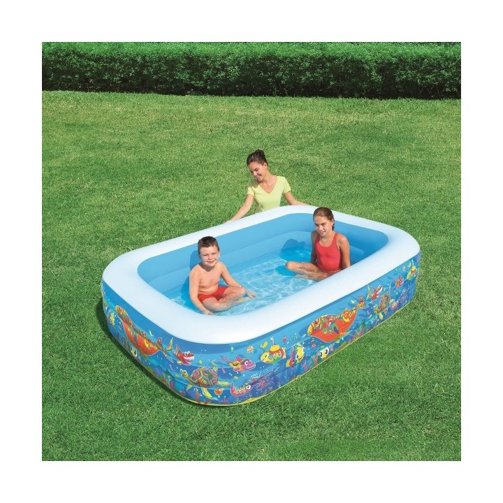 Bestway Piscine Gonflable 3 Chambres Floral 229x152x56 cm +6 Ans Jardin 54120