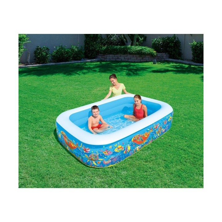 Bestway Piscine Gonflable 3 Chambres Floral 229x152x56 cm +6 Ans Jardin 54120