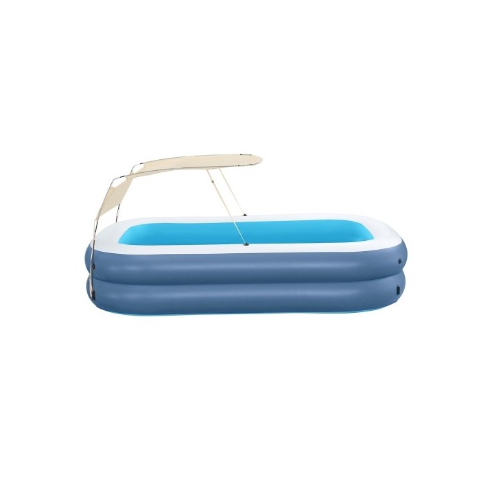 Bestway Piscine Gonflable 2 Chambres Rectangulaire avec Auvent 254x178x140 cm +6 Ans
