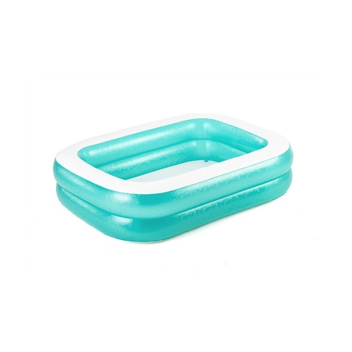 Bestway Piscine Gonflable 2 Chambres Rectangulaire 201x150x51 cm +6 Ans Jardin 54005