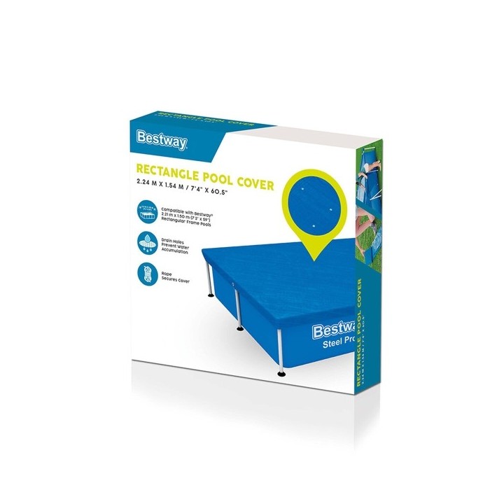 Bestway Couverture Piscine 224x154 cm Jardin 58103