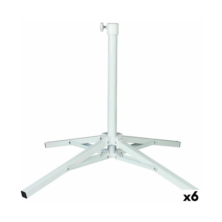 Base pour parapluie Aktive Blanc Métal 65 x 60,5 x 65 cm (6 Unités)