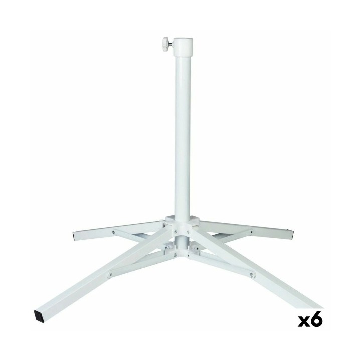 Base pour parapluie Aktive Blanc Métal 65 x 60,5 x 65 cm (6 Unités)