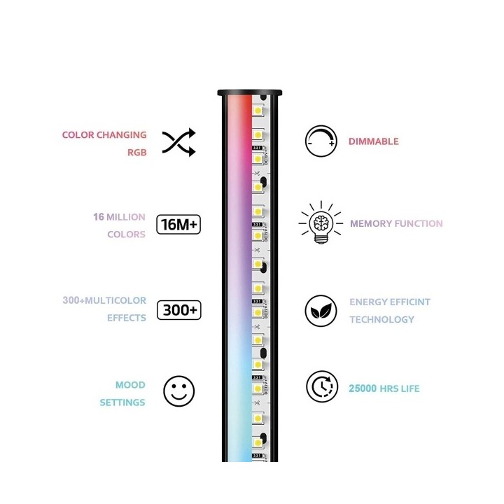 Lampadaire KSIX 12 W 220 240 V 140 cm