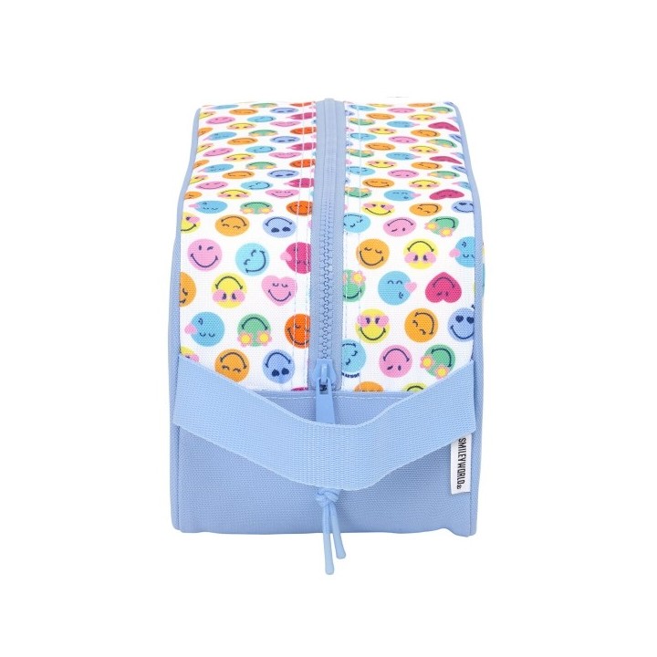 Range Chaussures de Voyage Smiley Joyful Multicouleur Bleu clair 29 x 15 x 14 cm