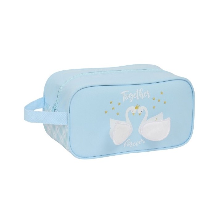 Range Chaussures de Voyage Glow Lab Cisnes Bleu clair 29 x 15 x 14 cm