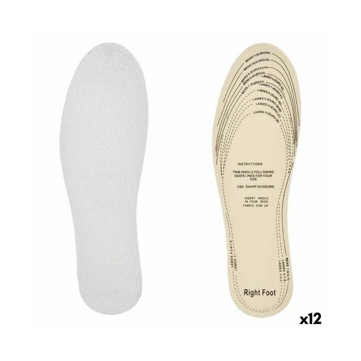 Modèles Sport Blanc Coton Latex 9,5 x 29,5 cm (12 Unités)