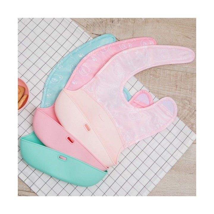 Bavoir Pliable Easy Rose clair