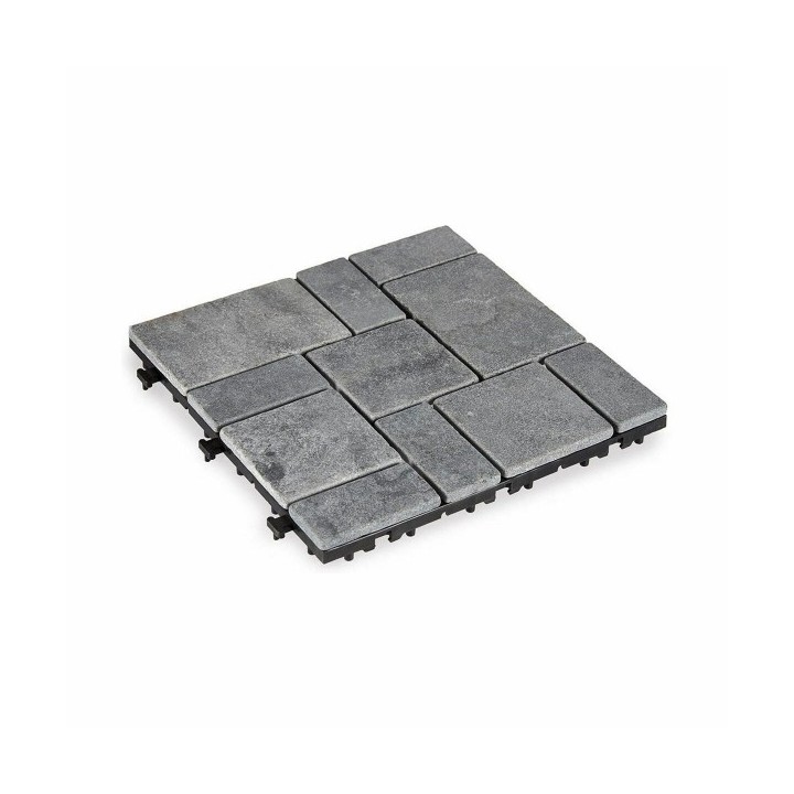Carreau à emboîtement Ibergarden TTS11P GY Gris Pierre Plastique 30 x 2,8 x 30 cm (6 Unités)