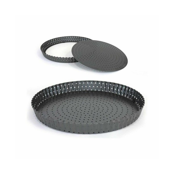 Moule à gâteaux Quttin 28 x 3 cm Perforé Démontable (12 Unités)