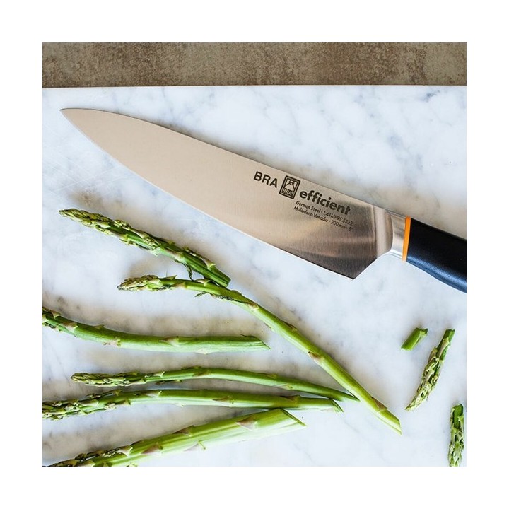 Couteau de cuisine BRA A198006 Noir Gris Acier inoxydable