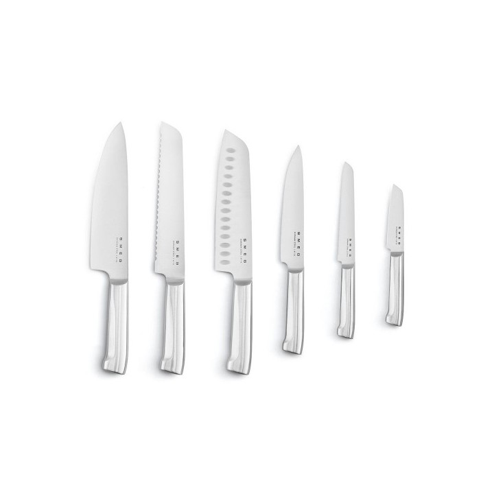 Ensemble de couteaux de cuisine et support Smeg KBSF02PB