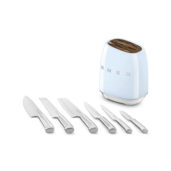 Ensemble de couteaux de cuisine et support Smeg KBSF02PB