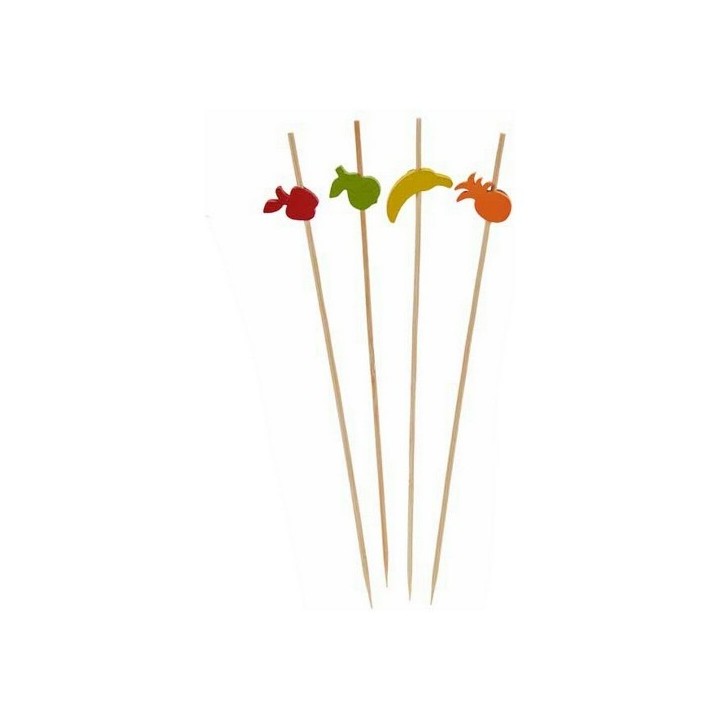 Ensemble de brochettes pour barbecue Kinvara 47527 Bambou 2,5 x 0,4 x 12,5 cm Brochette Décoré (24 Unités)