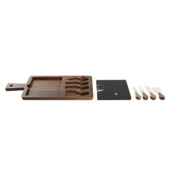 Planche à découper le fromage DKD Home Decor Marron Noir 49 x 19 x 2 cm