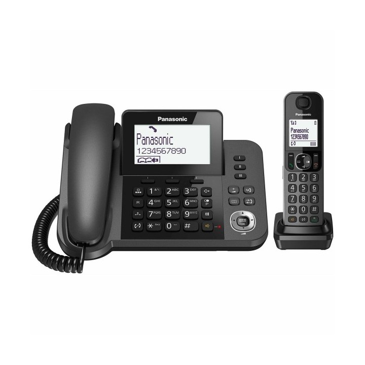 Téléphone fixe Panasonic KX TGF310 Blanc Noir Gris