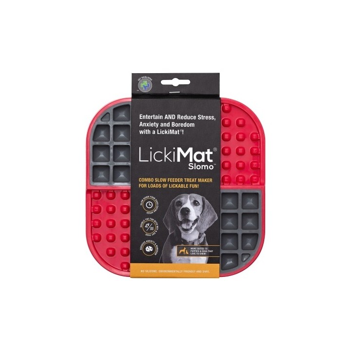 Mangeoire pour chiens Lickimat polypropylène TPR Rouge