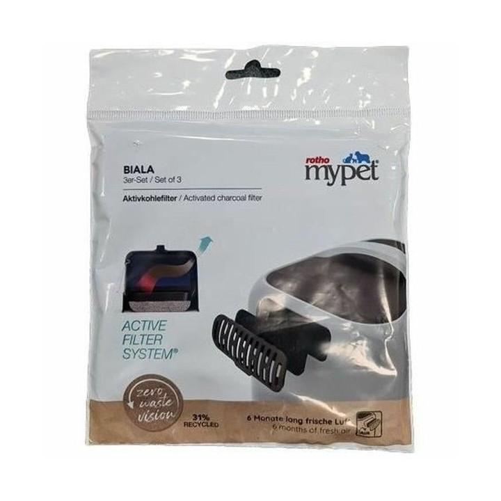 Filtre à charbon Rotho My Pet 3 Unités