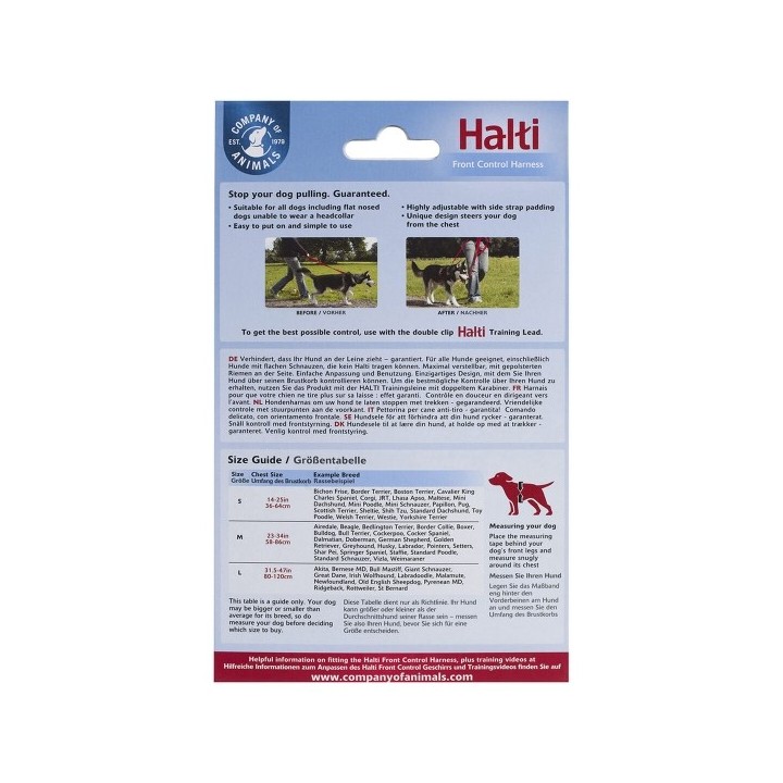Harnais pour Chien Company of Animals Halti Noir/Rouge Taille S (36 64 cm)