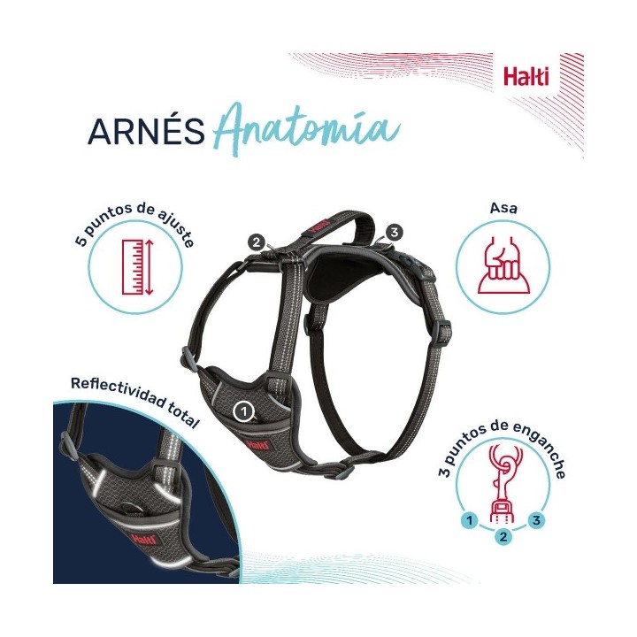 Harnais pour Chien Company of Animals Gris M 35 55 cm