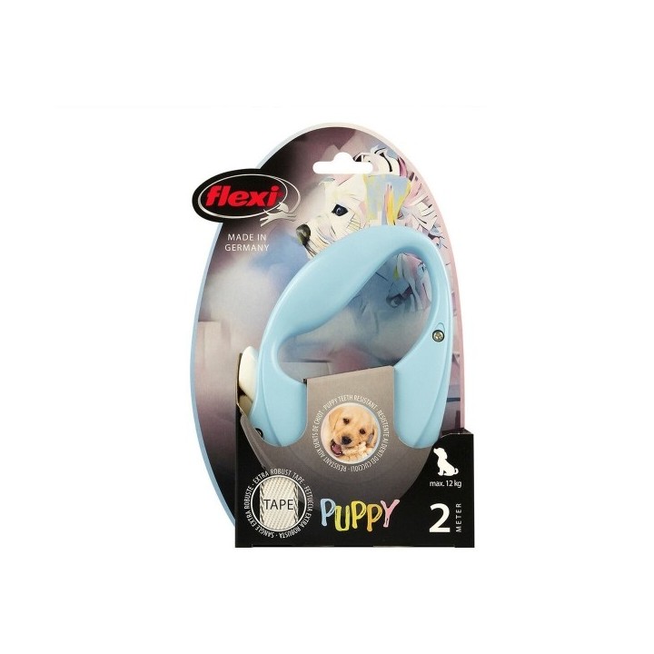 Laisse pour Chien Flexi Puppy 2 m Bleu