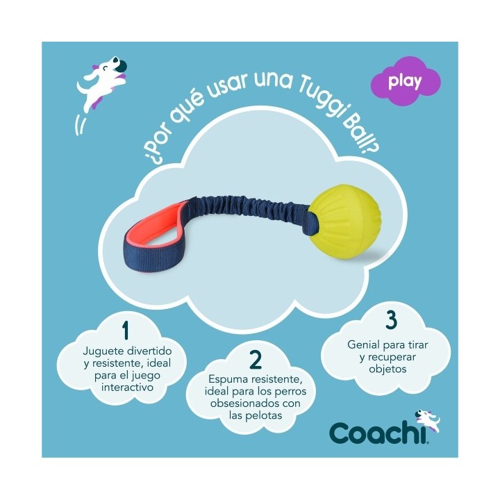 Jouet d'entraînement Coachi TUGGI BALL Bleu