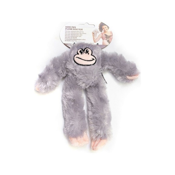 Jouet pour chien en peluche Gloria Iwazaru 11 x 44 x 45 cm Singe Gris